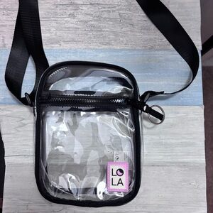 Lola Transparent Crossbody Bag with Black Accents